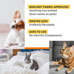 Fursprint Pro pet hair remover tool on carpet lifts embedded fur without damage.