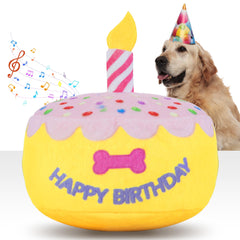 FurtasticFinds dog birthday cake toy 5-9 inch celebrates birthdays for all breeds