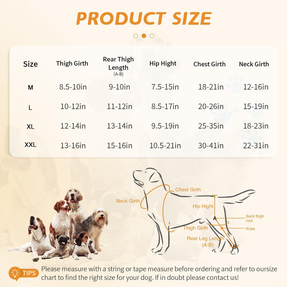 Furtent Dog ACL Brace Hind Leg preventing licking of wounds
