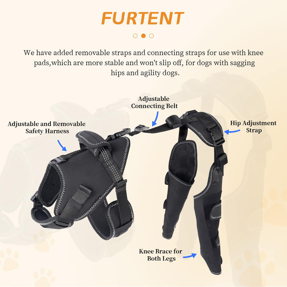 Furtent Hind leg wrap on a dog illustrating secure, comfortable fit
