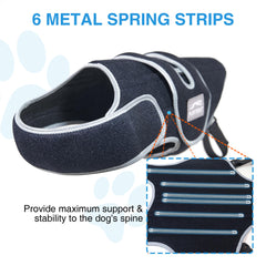 Furtent dog back brace one-piece design is easy to put on and adjust for a comfortable fit.