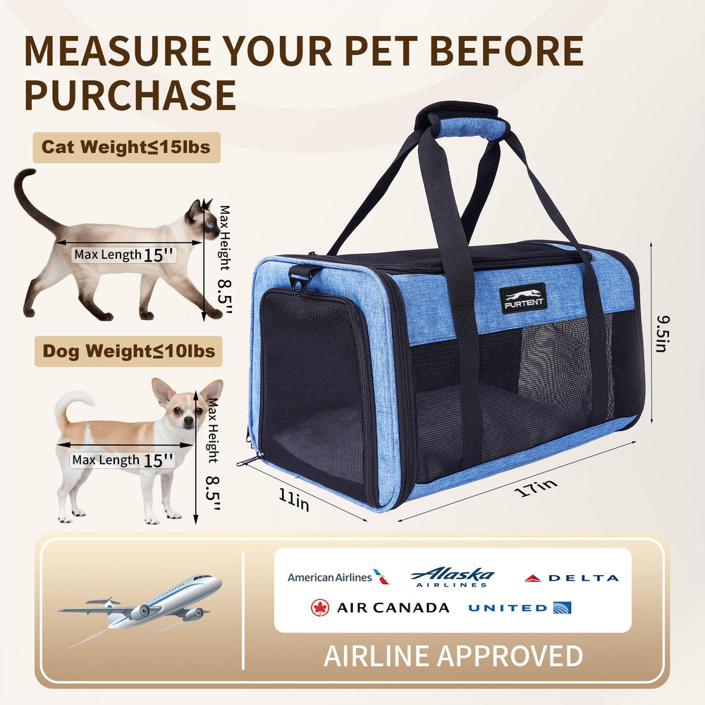 Furtent folded litter box included for cats on the go.