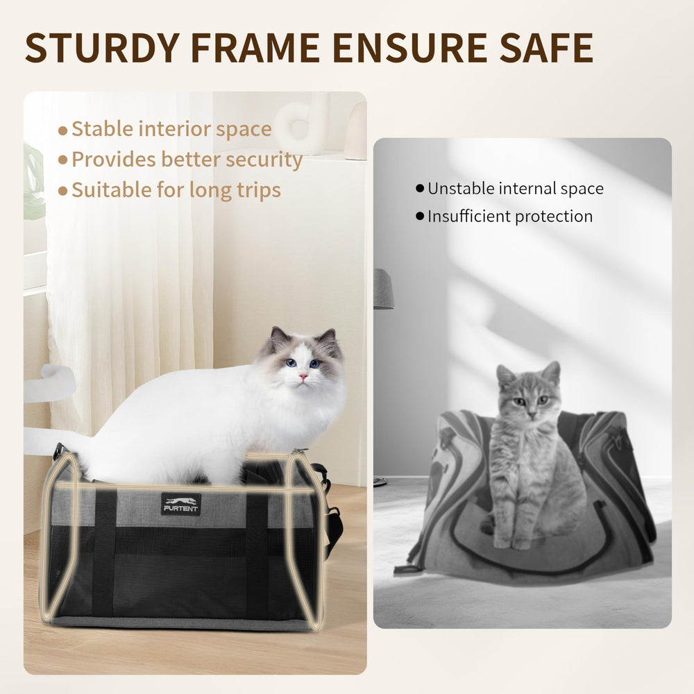 Transportín Furtent: correa interior de seguridad que previene escapes.