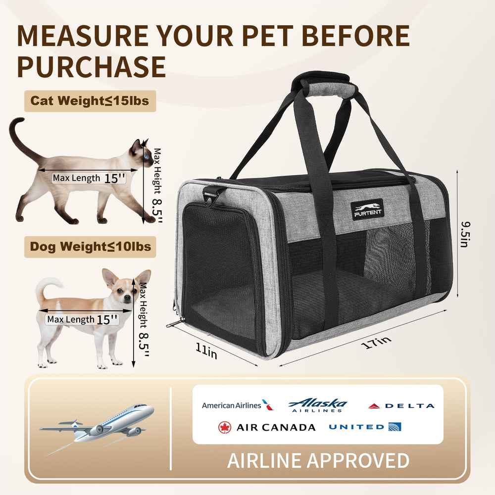 Transportín Furtent ligero y duradero de tela Oxford 300D, fácil de transportar.