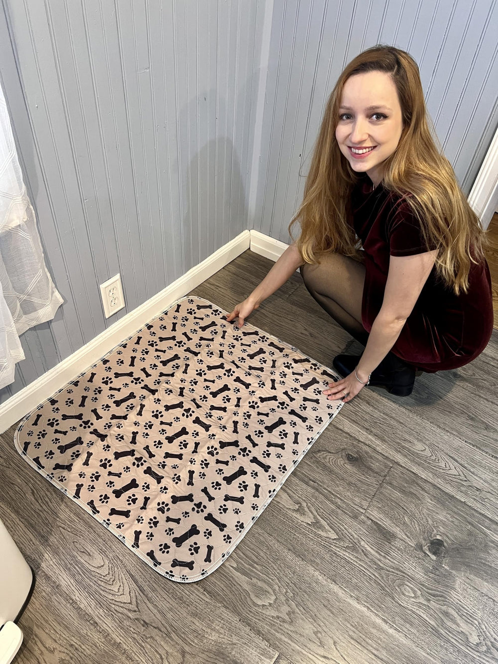 Furthrive tan-patterned pad in apartment corner demonstrates large reusable space for daily use