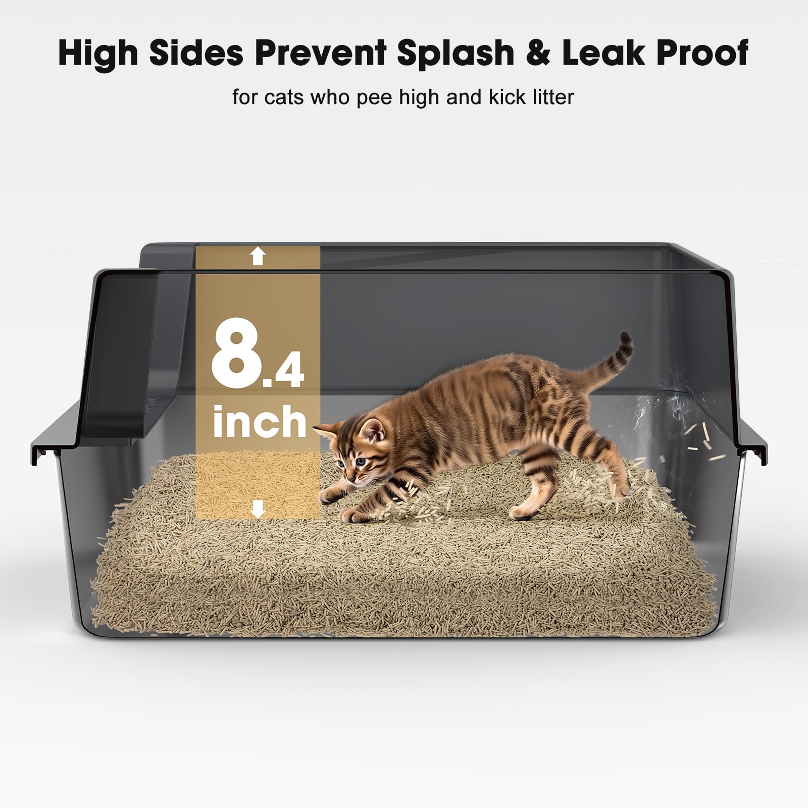 FURTIME anti-tracking filter pedal reducing litter spread on floors.