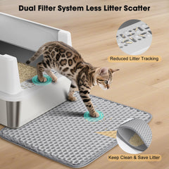 FURTIME anti-tracking filter pedal helps reduce litter scatter around the box