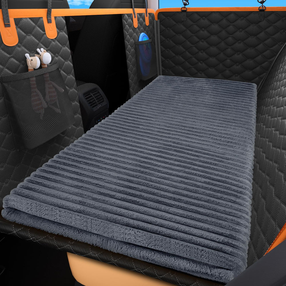 FURTIME grey finish backseat pet bed mat complements car interior