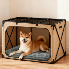 FURTIME Deluxe dog crate pad with thick padding supports joints.
