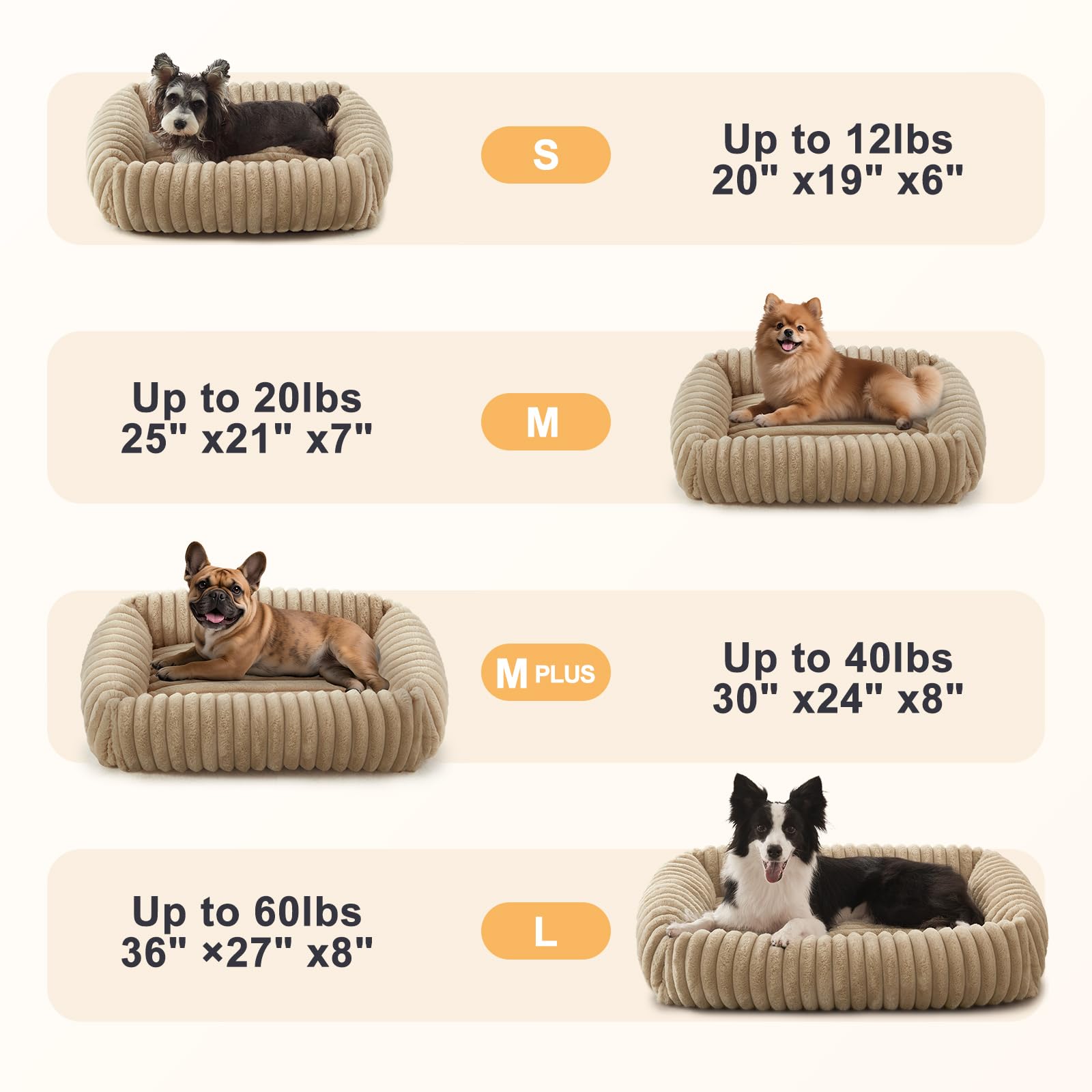 FURTIME dog bed cloud-like foam closeup conveys plush warm comfort for cold seasons