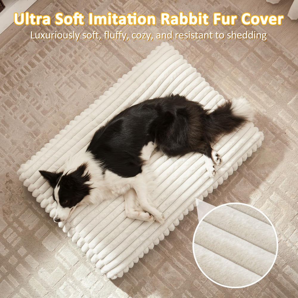 FURTIME dog bed foam-polyfill-core emphasizes durable support for larger breeds.
