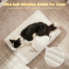 FURTIME dog bed foam-polyfill-core emphasizes durable support for larger breeds.