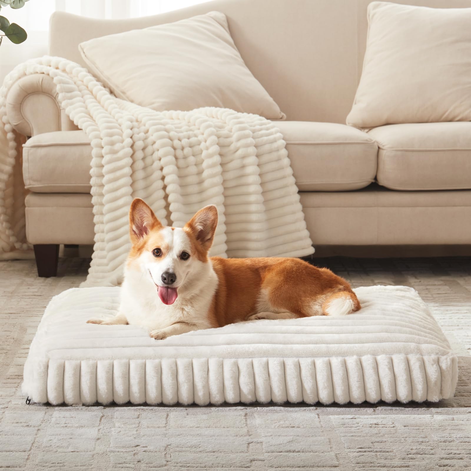 FURTIME dog bed-size-35x23-4 indicates spacious large bed for big dogs.