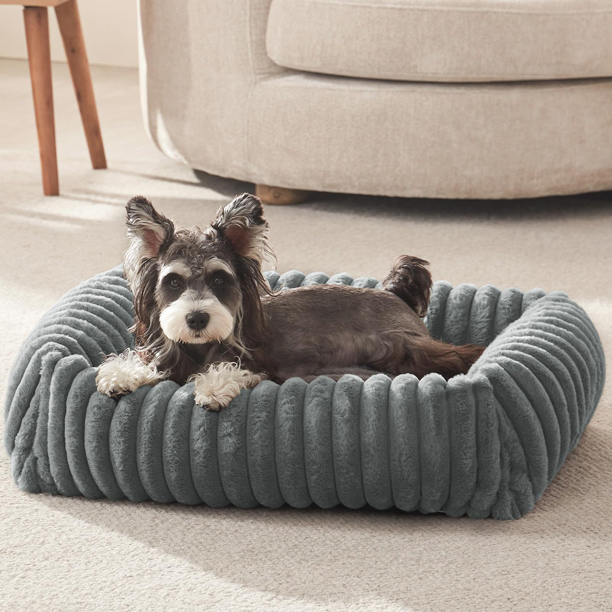 FURTIME dog bed neck pillow boosts head support for restful sleep.