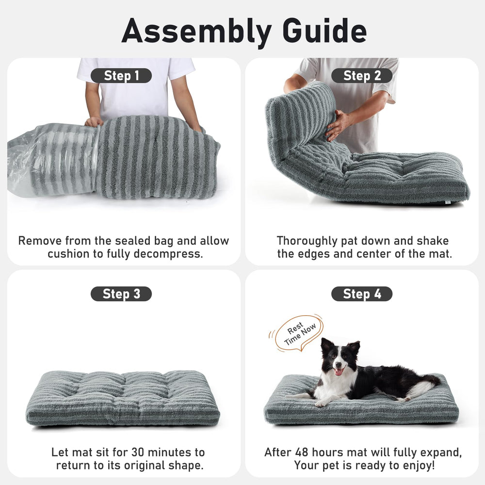 FURTIME Bed anti-slip base keeps it secure on hard floors.
