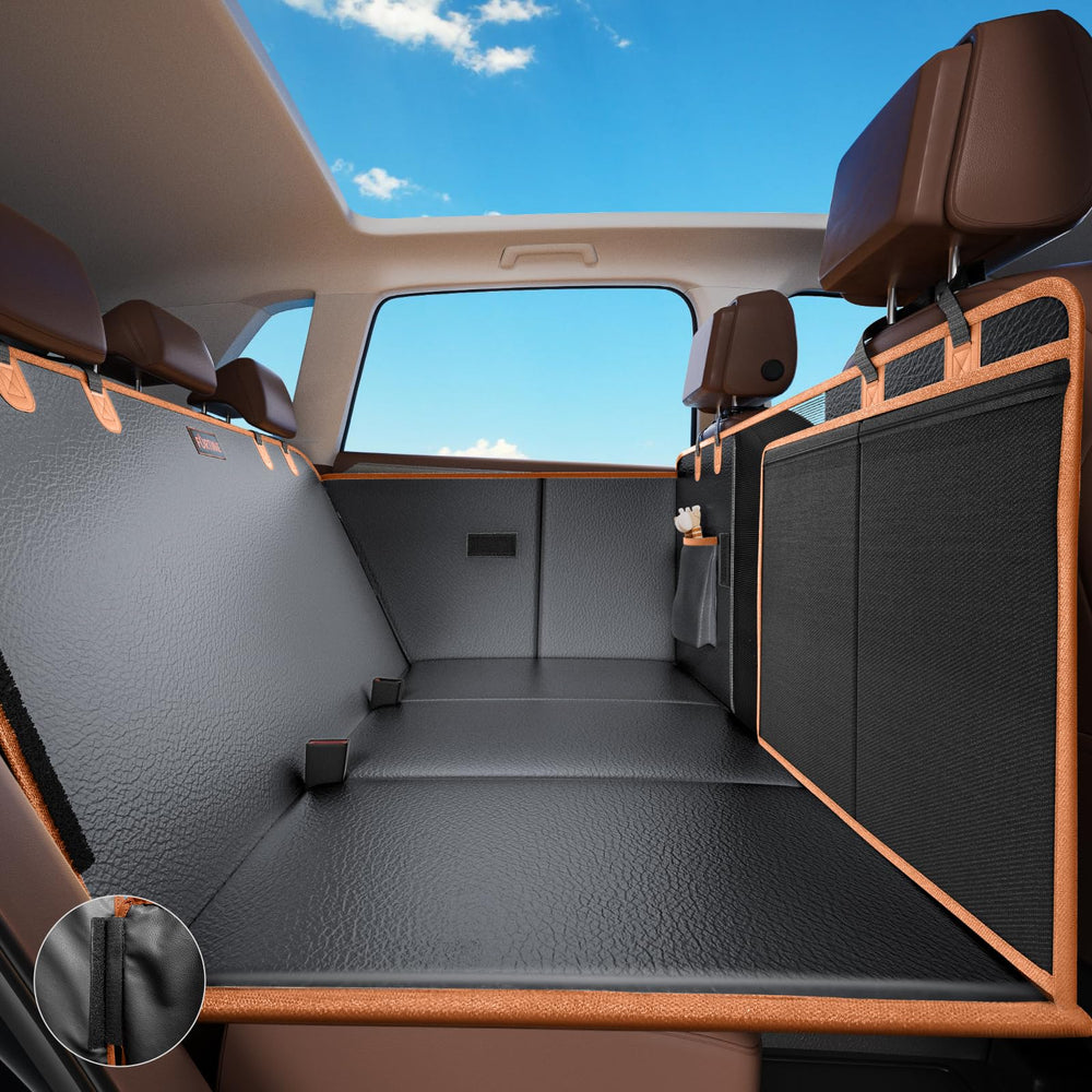 FURTIME dog car seat cover back-seat extension provides a wider, comfortable space.