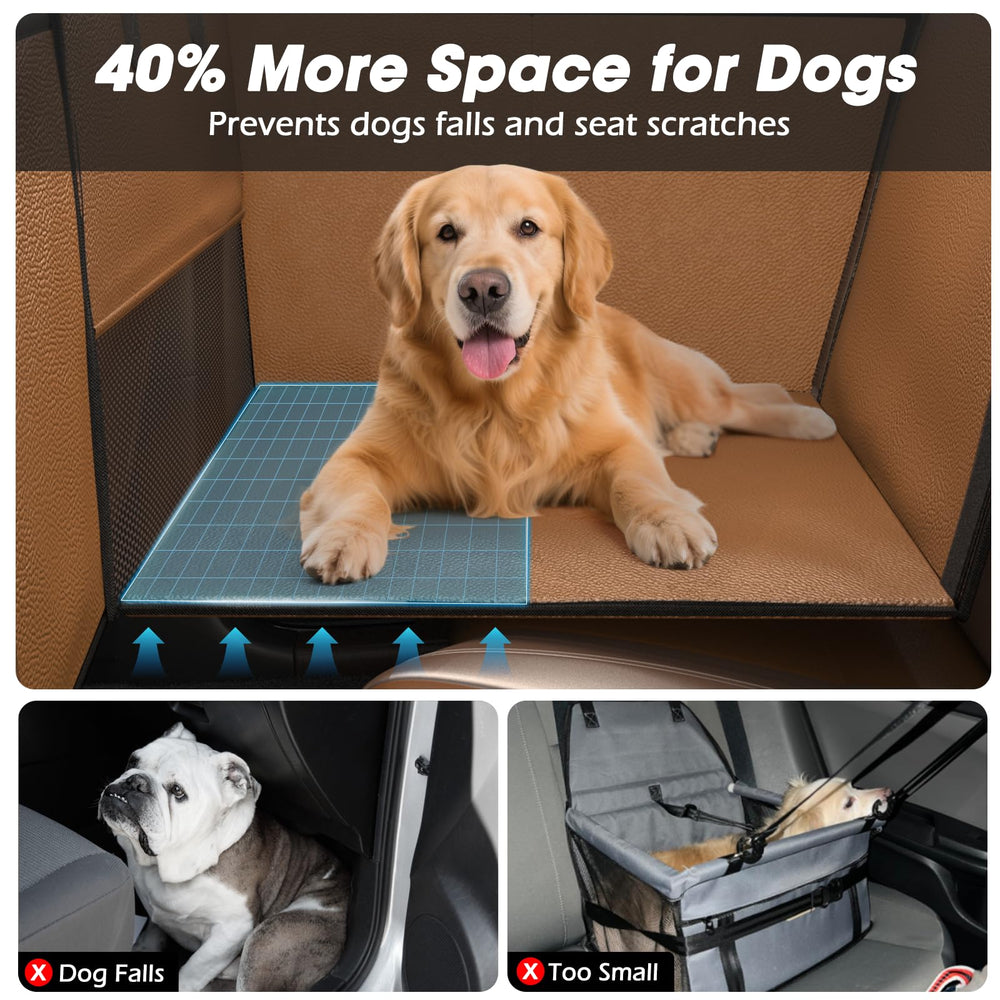 FURTIME dog car seat mesh window promotes air circulation and comfort.