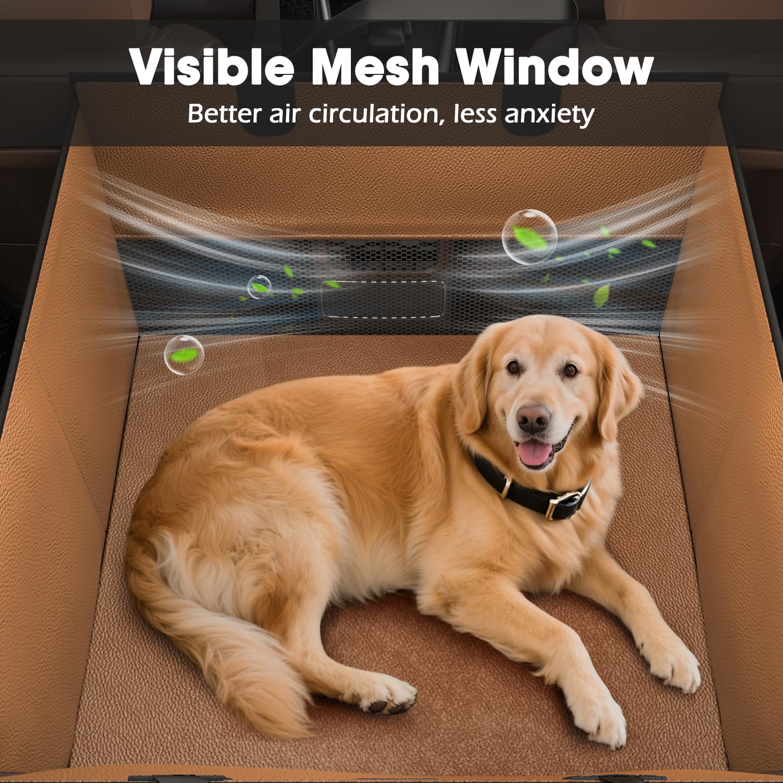 FURTIME dog car seat includes seat belts for added travel safety.