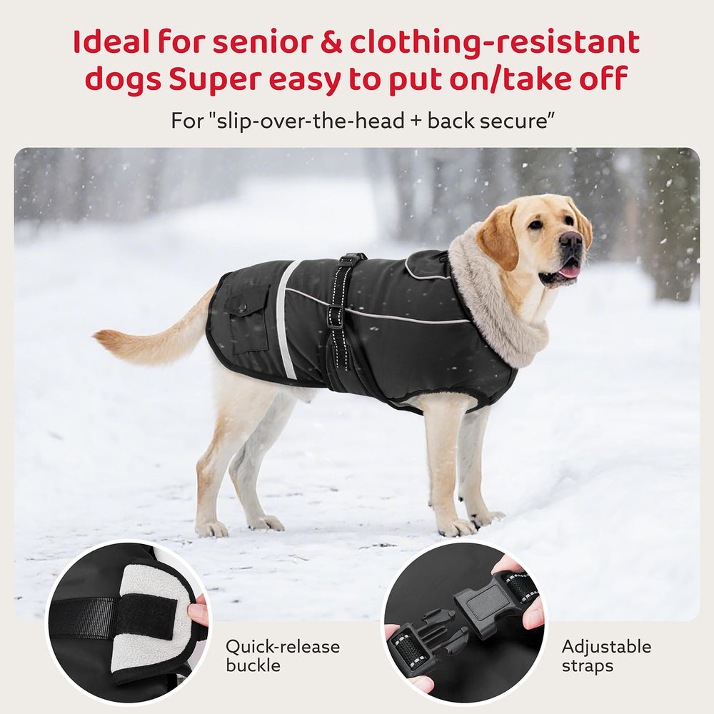 FURTIME dog coat reflective safety strip improves visibility at night