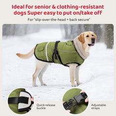 FURTIME dog coat reflective strip boosts visibility for safer night strolls.