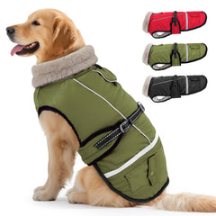 FURTIME dog coat fleece-lined interior for cozy warmth on cold days.