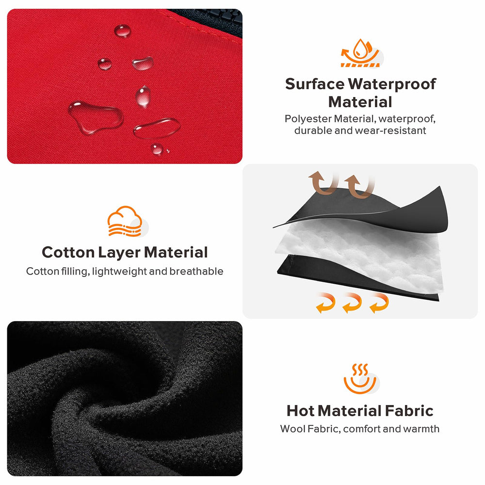 FURTIME dog winter coat size chart helps find the right fit for your dog.