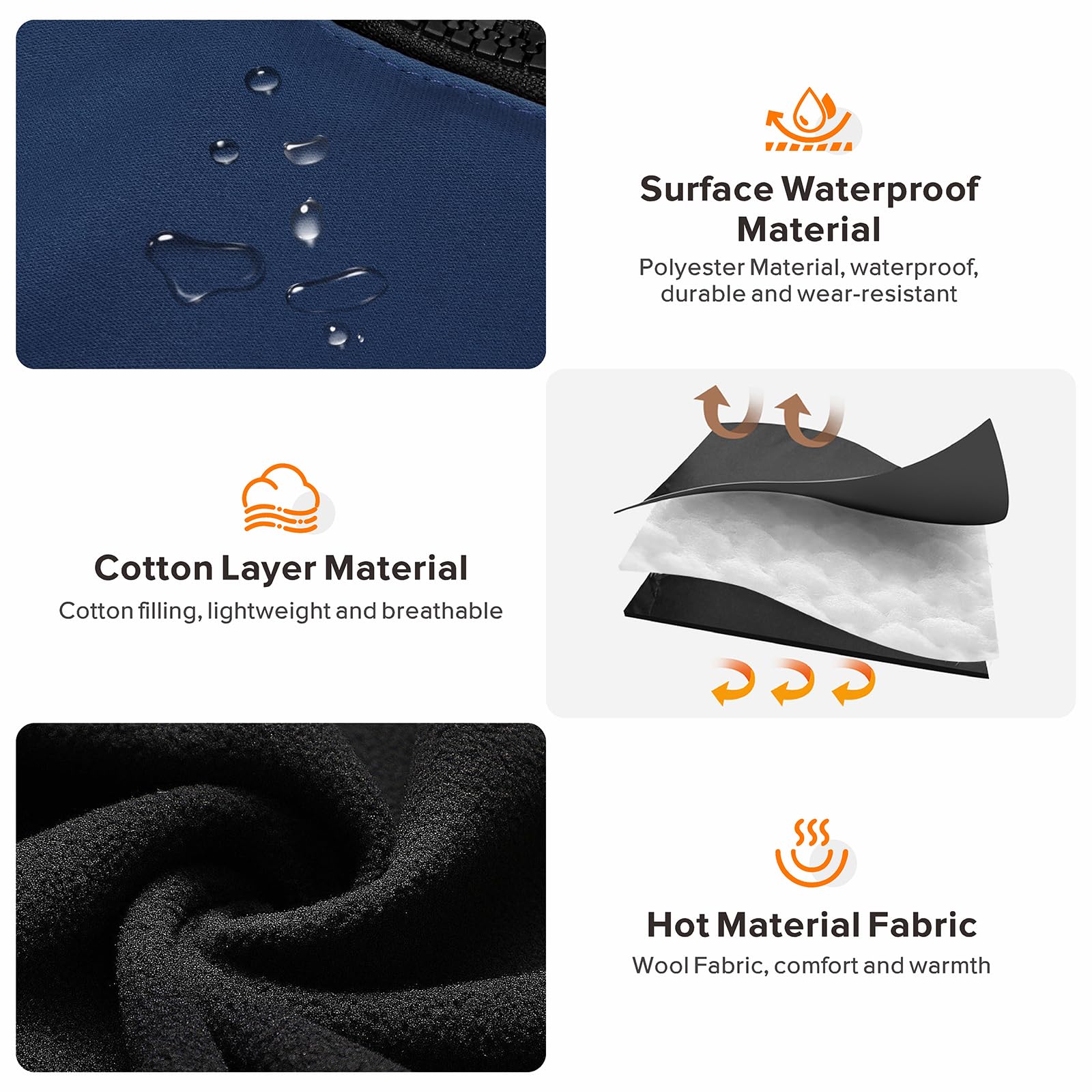 FURTIME easy-on design with snag-resistant zipper for quick wear.