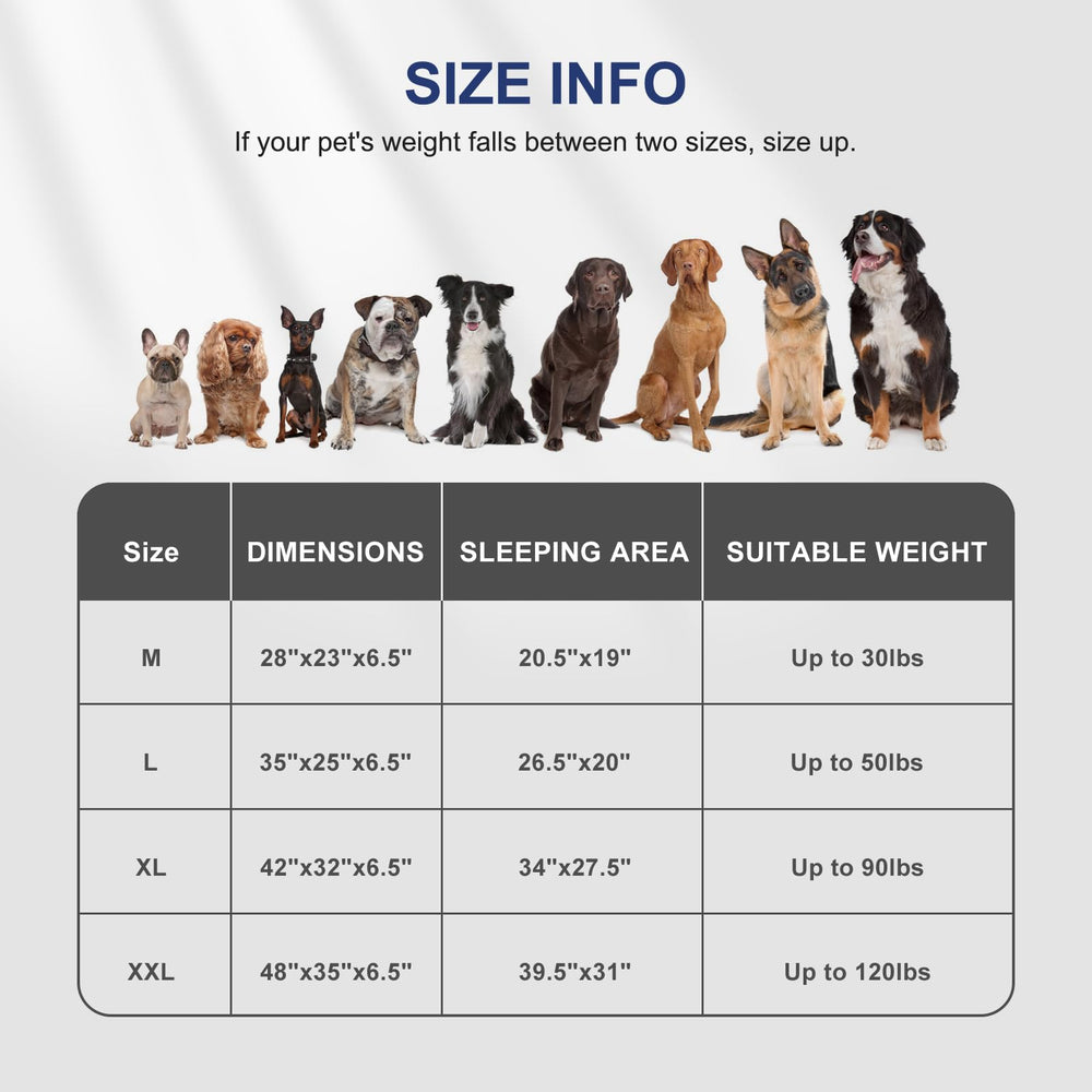 FURTIME Extra-large bed offers a generous sleep surface for bigger breeds