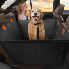 FURTIME large dog car seat front view shows upgraded PU leather durability