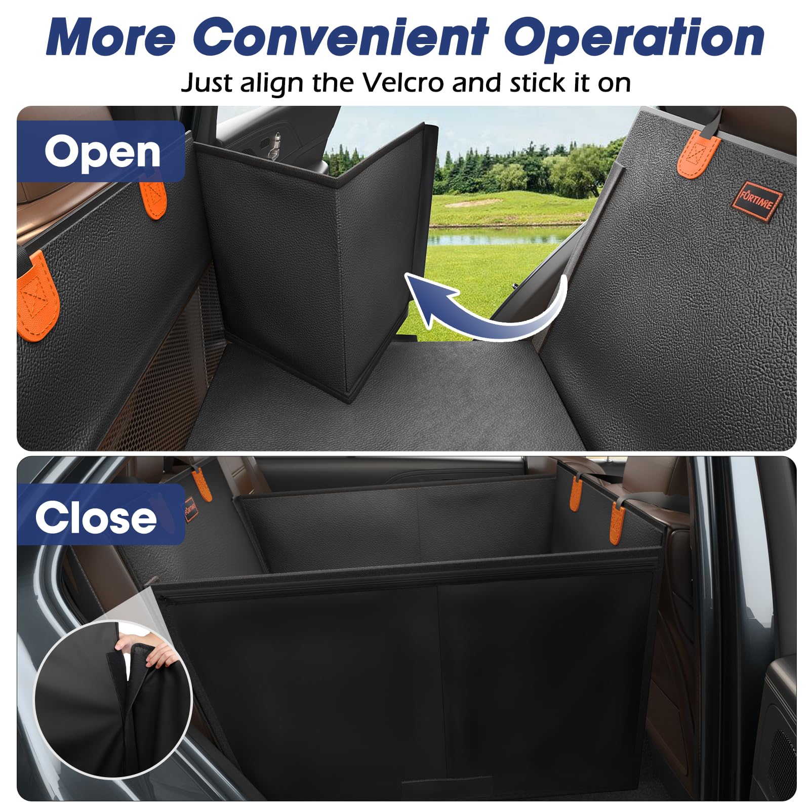 FURTIME waterproof PU leather cover keeps car interior clean
