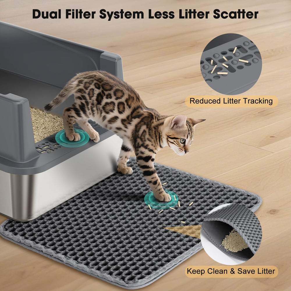 FURTIME lid with lock preventing leakage during active use by cats.