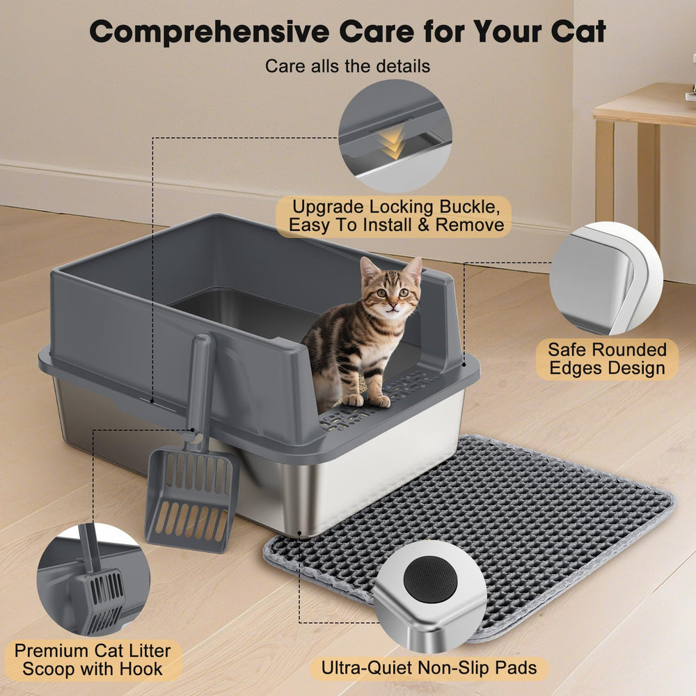 FURTIME litter-trapping mat catching stray litter for a tidy area.