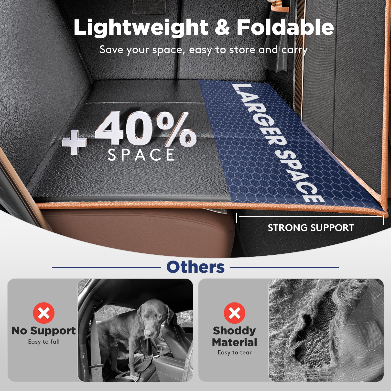 FURTIME mesh window and pockets improve airflow and convenient storage.