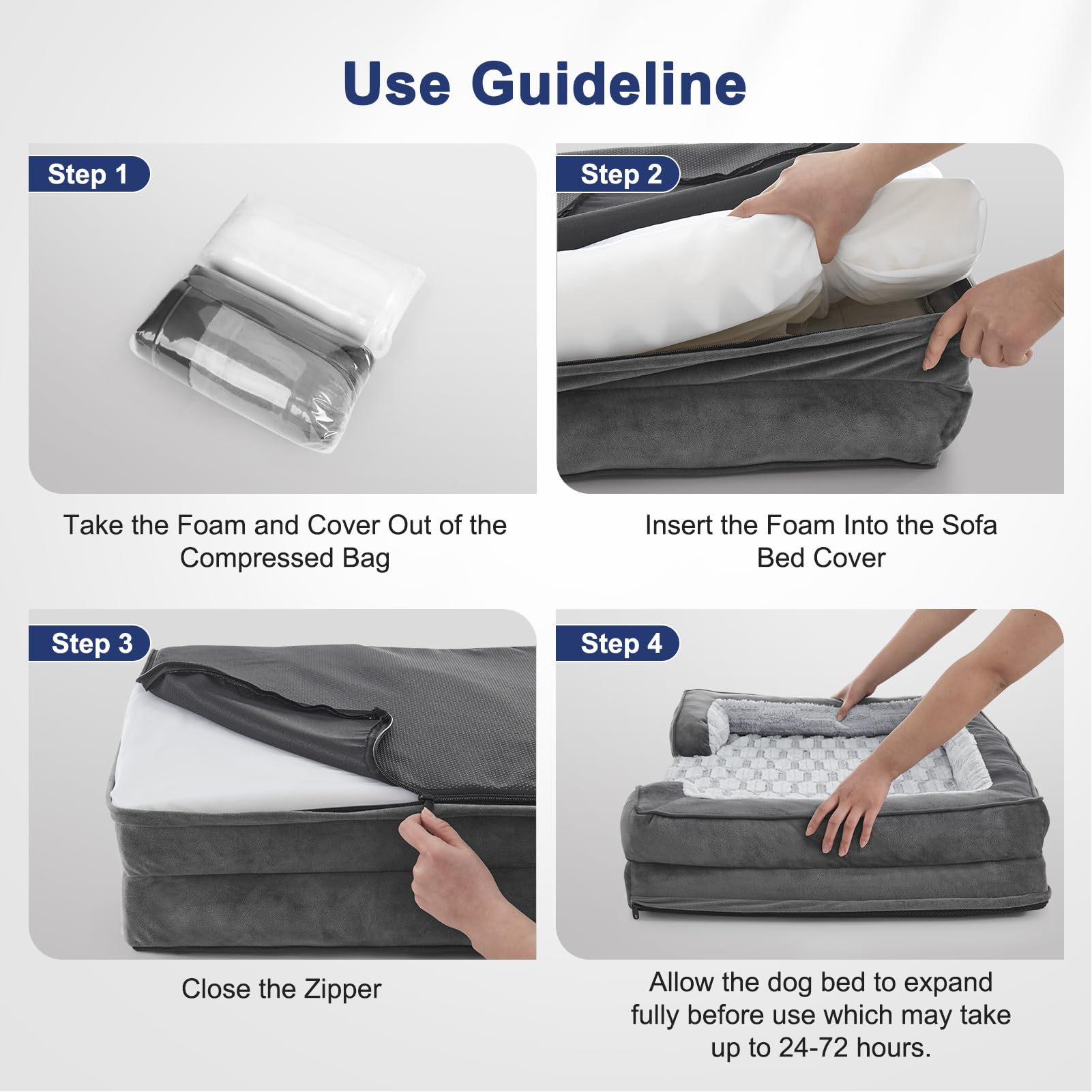 FURTIME nonskid-bottom keeps the bed steady during use.