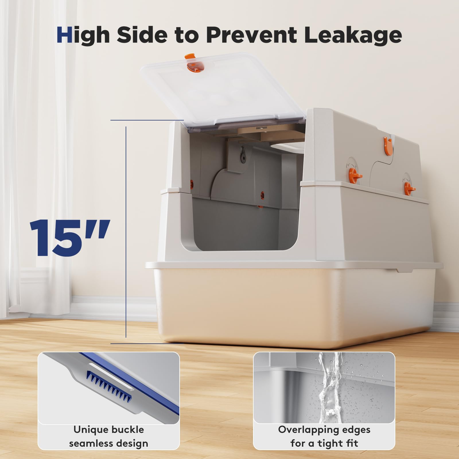 FURTIME odor-control compartment with bamboo charcoal for freshness.