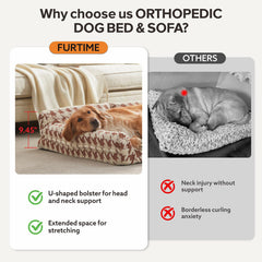 FURTIME orthopedic-dog-bed-lower-front-entry eases pet access.