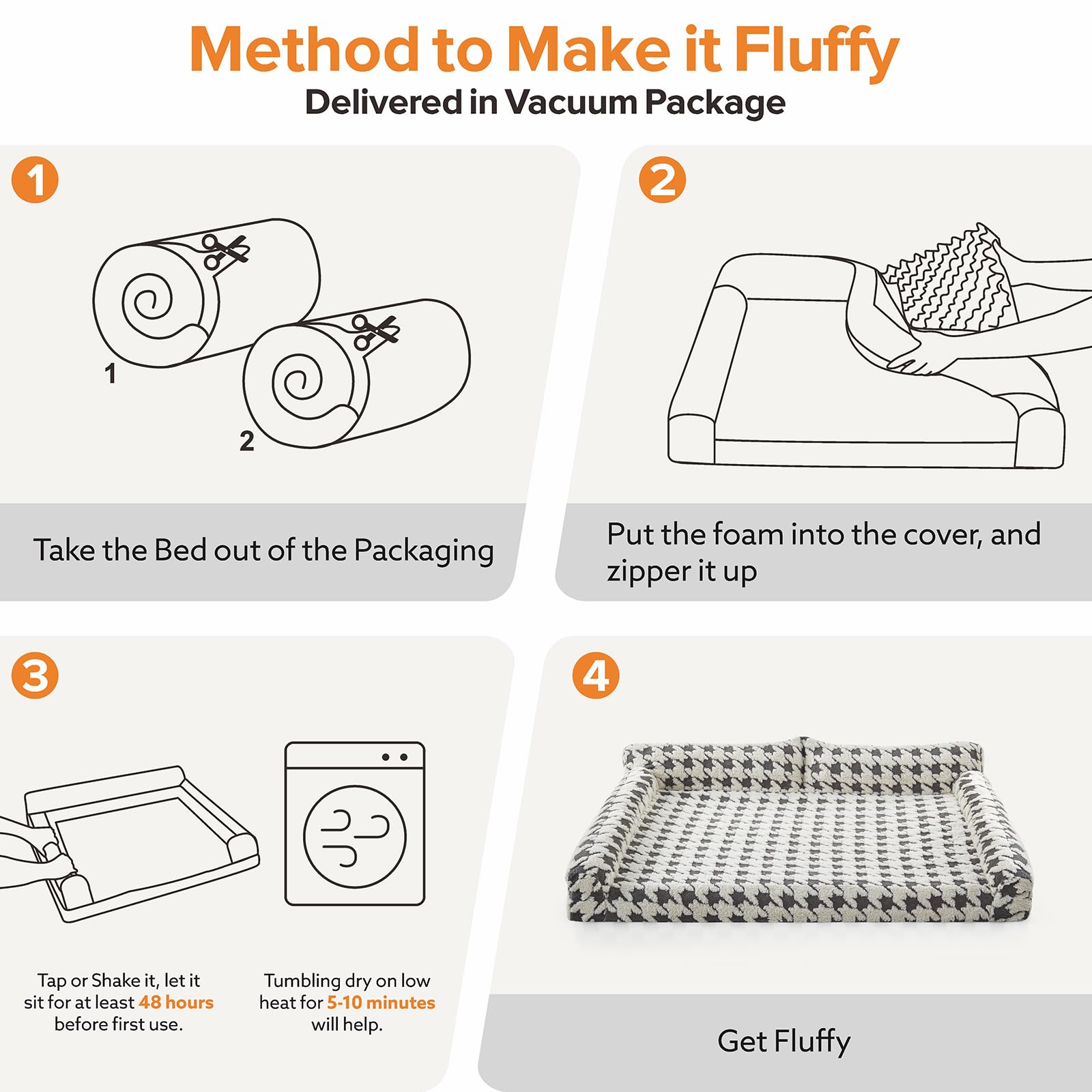 FURTIME bed with lowered front entry eases access for aging dogs.