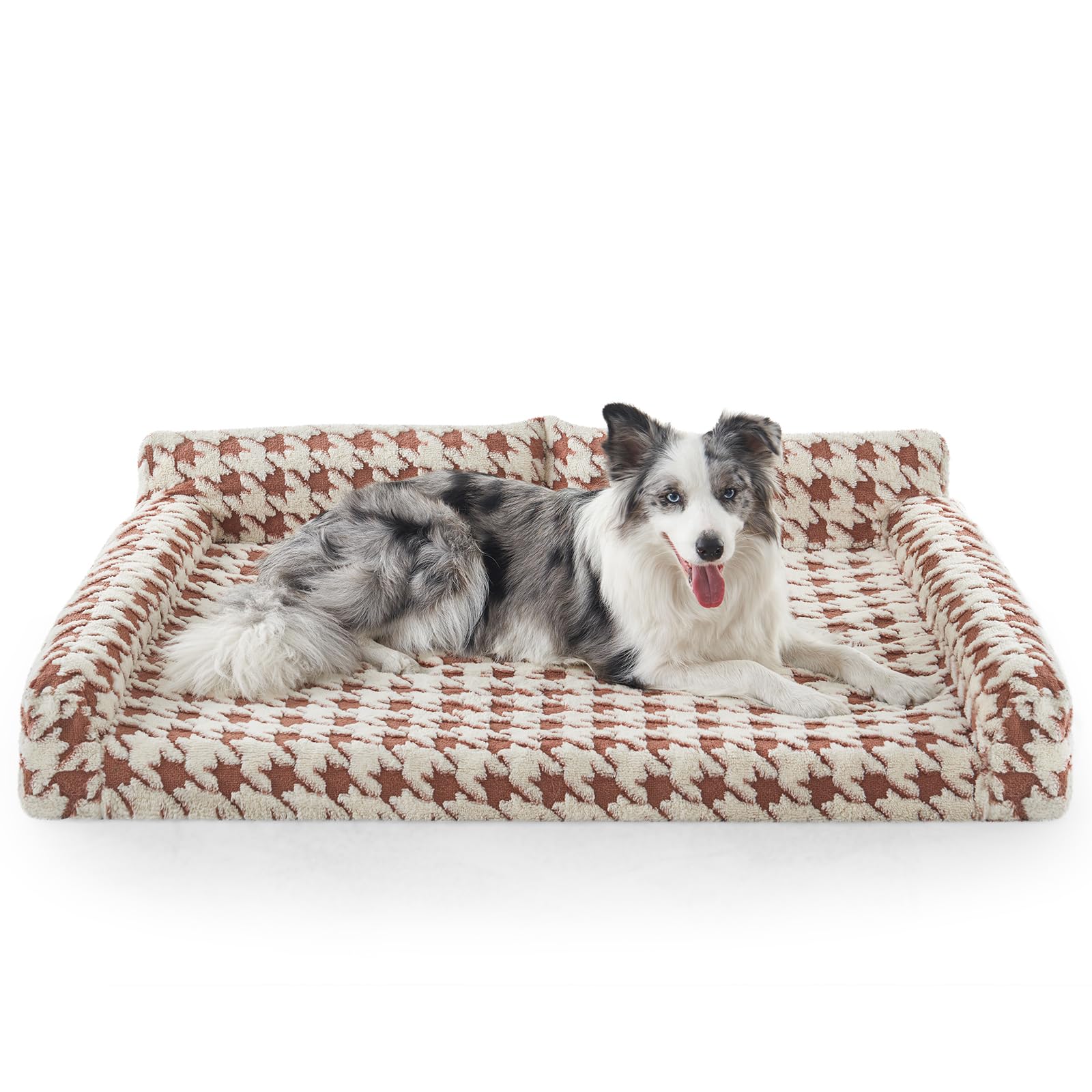 FURTIME orthopedic-dog-bed-memory-foam closeup showing joint-supporting comfort.