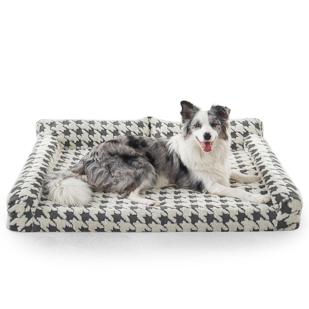 FURTIME orthopedic dog bed top view showing memory foam core for joint support.
