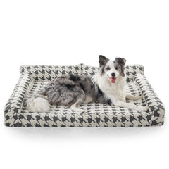 FURTIME orthopedic dog bed top view showing memory foam core for joint support.
