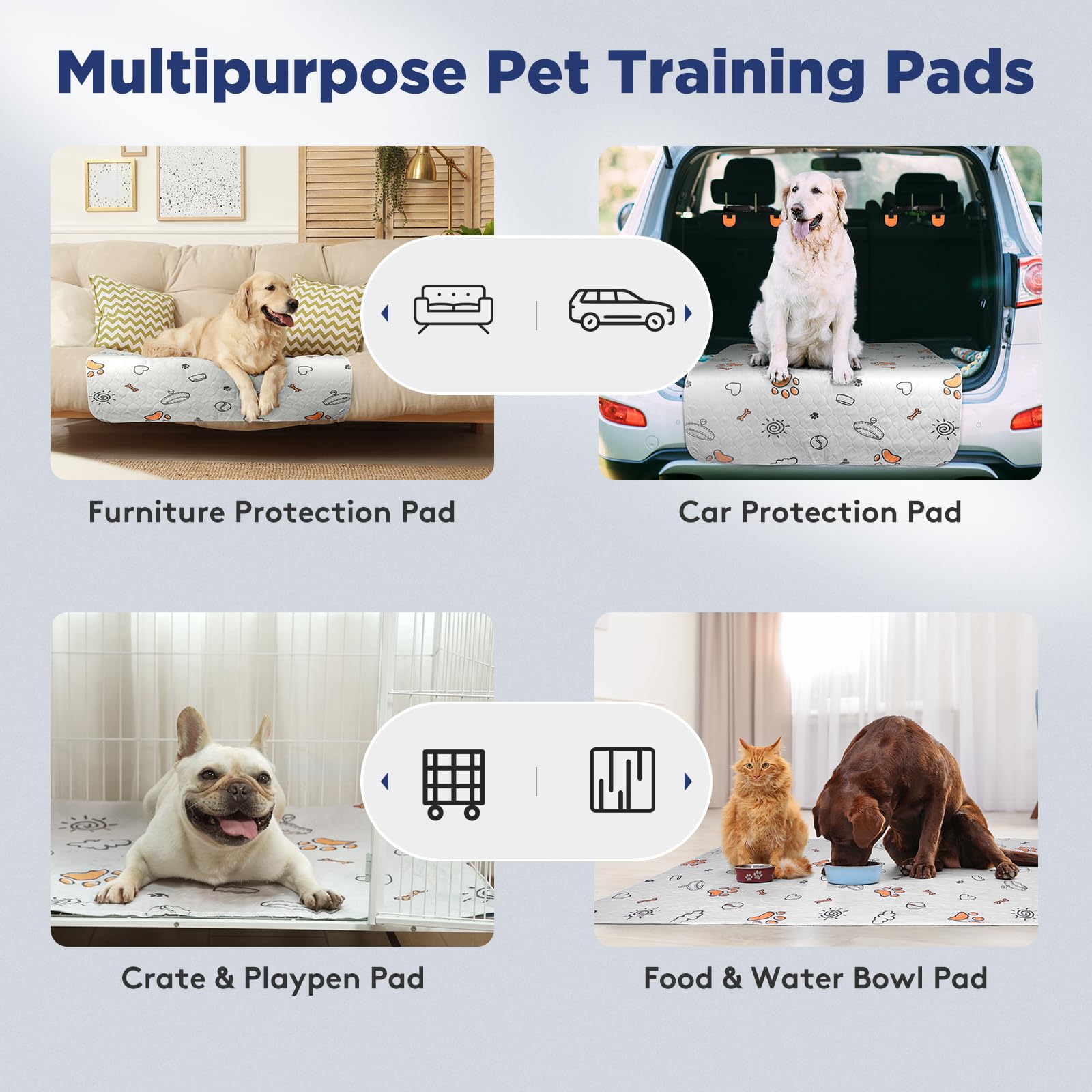 FURTIME pee pad in crate training scene highlighting a controlled, clean potty area
