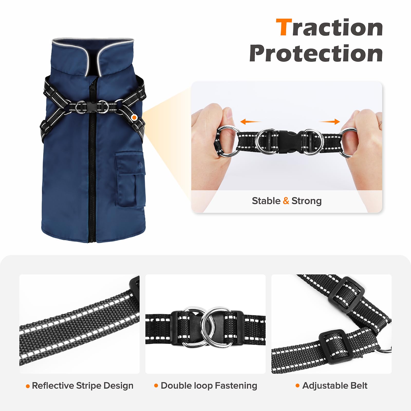 FURTIME reflective safety strips in low light improve visibility during early walks.