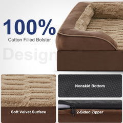 FURTIME Orthopedic Bed removable cover with zipper allows easy machine washing