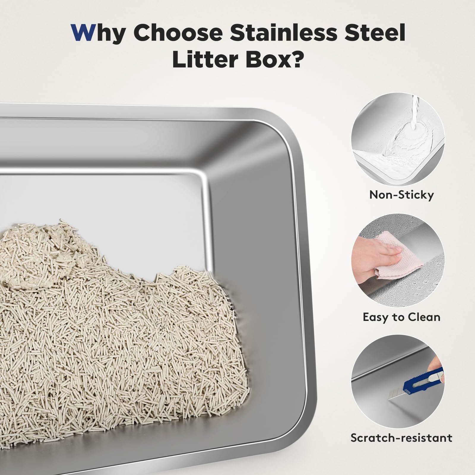 FURTIME gray stainless surface is durable and easy to wipe clean.