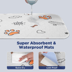 FURTIME pee pad folded demonstrates portable travel-ready design for on-the-go cleanup