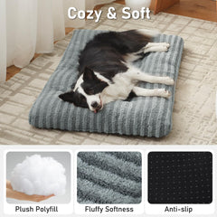 FURTIME washable XL dog bed plush surface close-up highlighting cloud-soft comfort for naps