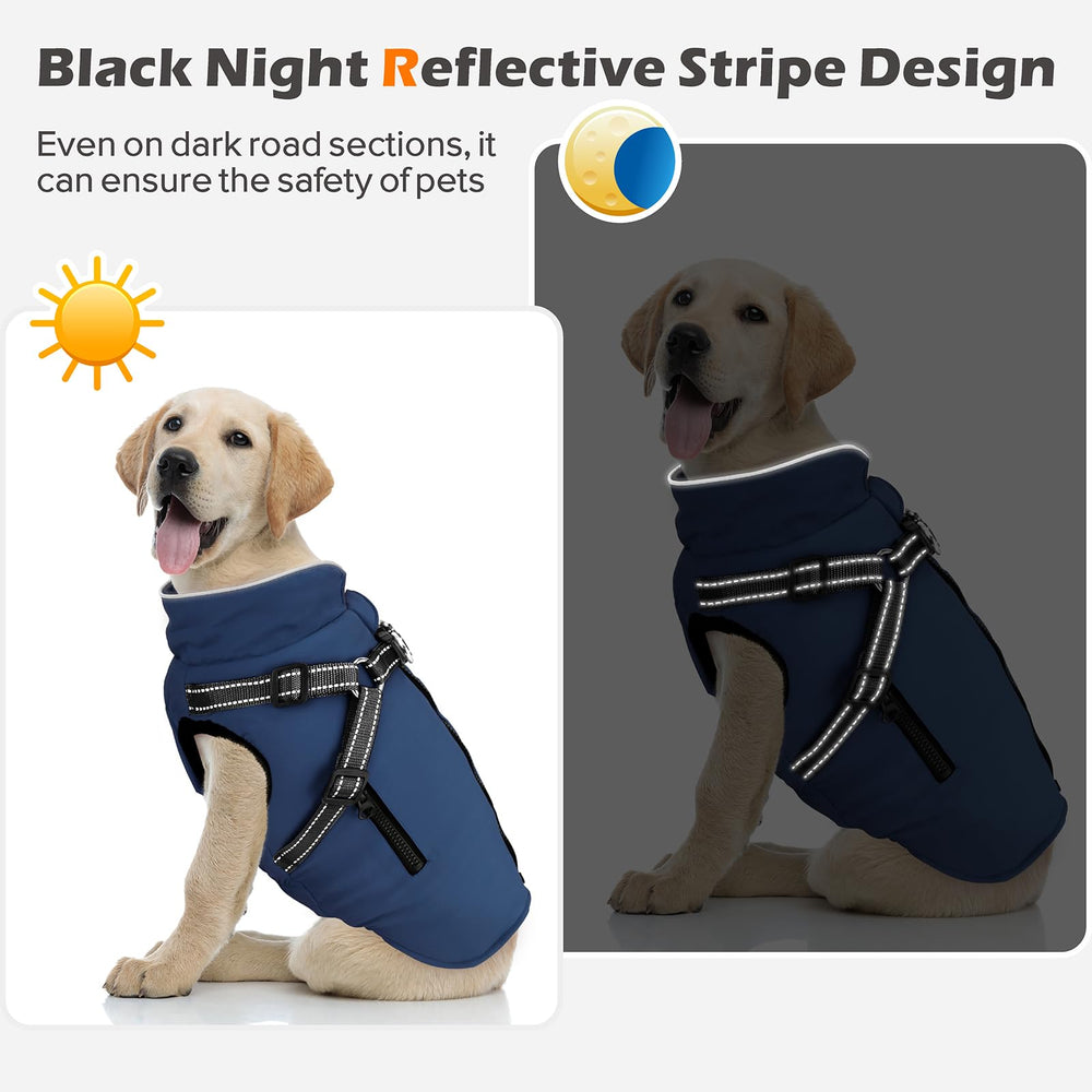 FURTIME wide size range illustration demonstrates versatile fit for multiple breeds.