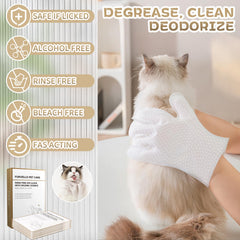 FURVELLO 4-in-1 grooming glove-wipes for cleaning, detangling, massaging, nourishing.