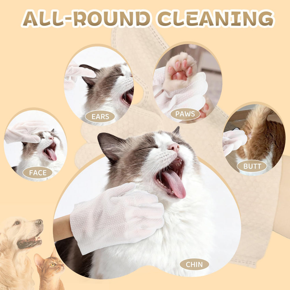 FURVELLO all-breeds glove design shown on dogs and cats.