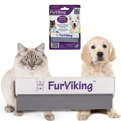 Furviking Pet Hair Remover compact handle for on-the-go grooming.